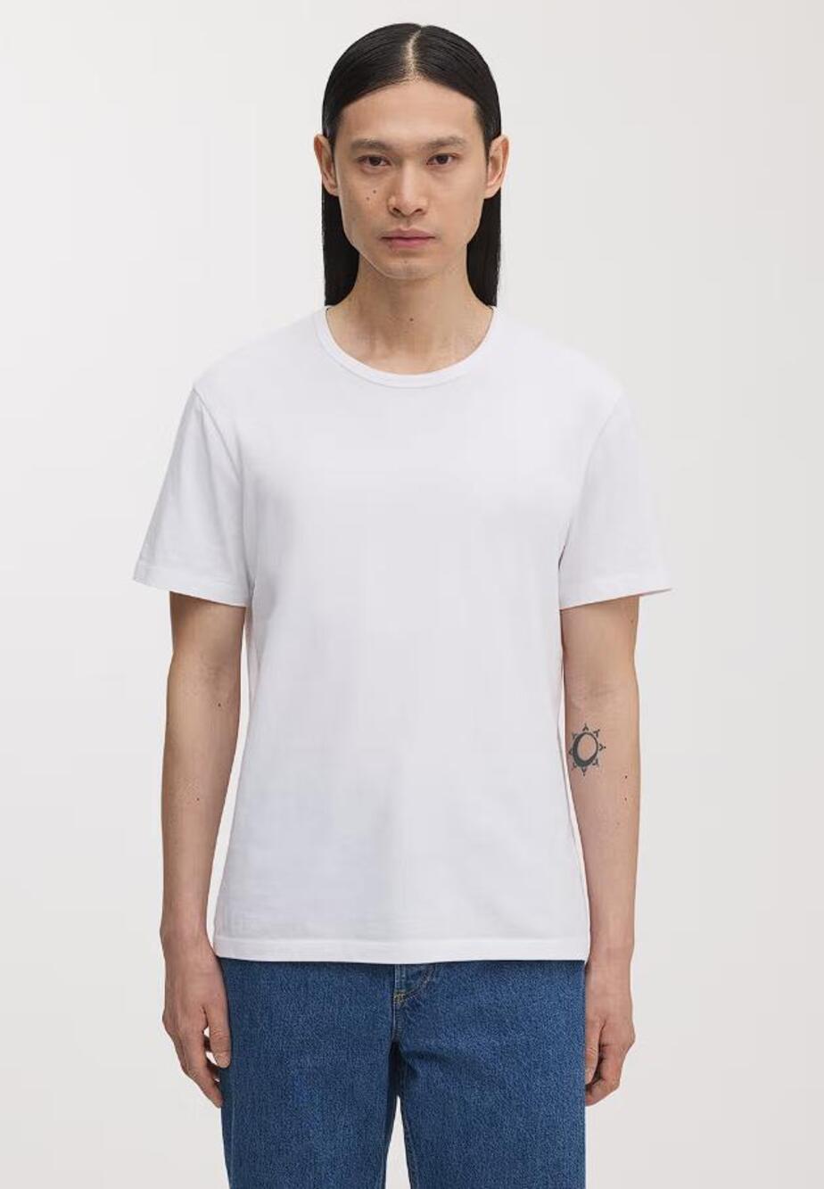 ASKET Men's The T-Shirt Organic Size XXL In White